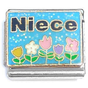 Niece Flowers Blue Sky Italian Charm Niece Flowers Blue Sky Italian Charm