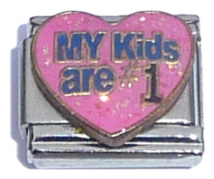 My Kids Are Number 1 Italian Charm