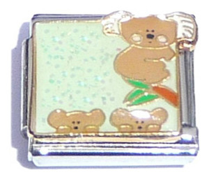Koala On White Italian Charm Koala On White Italian Charm