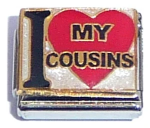 I Love My Cousin Italian Charm