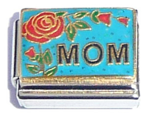 Mom With Red Rose Italian Charm Mom With Red Rose Italian Charm