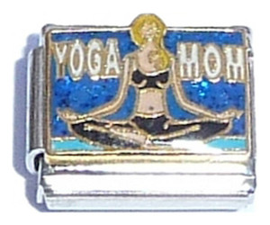 Yoga Mom On Blue Italian Charm Yoga Mom On Blue Italian Charm