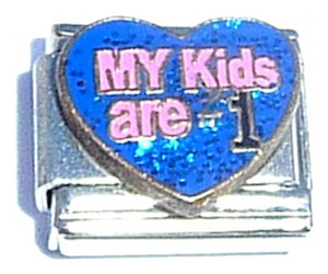 My Kids Are Number One Italian Charm