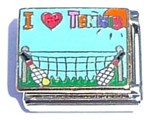 I Love Tennis Italian Charm