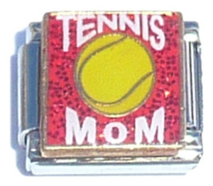 Tennis Mom On Pink Italian Charm