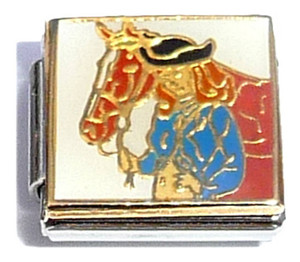 Horse And Rider Italian Charm