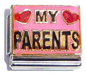 Love My Parents Italian Charm