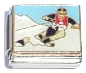 Skiing Man Italian Charm Skiing Man Italian Charm