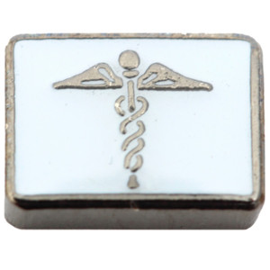 Caduceus Medical Symbol Floating Locket Charm Caduceus Medical Symbol Floating Locket Charm