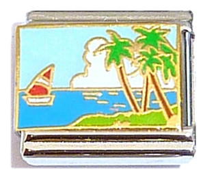 Ocean View With Sail Boat Italian Charm Ocean View With Sail Boat Italian Charm