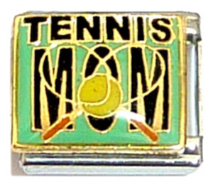Tennis Mom On Green Italian Charm