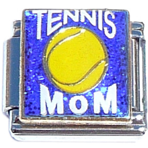 Tennis Mom on Blue Italian Charm Tennis Mom on Blue Italian Charm