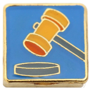 Courtroom Judge Gavel Floating Locket Charm Courtroom Judge Gavel Floating Locket Charm