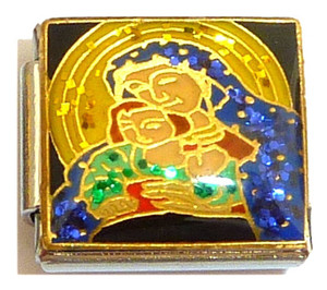 Woman Hugging Child Italian Charm