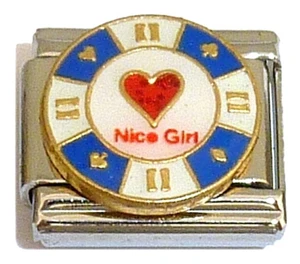 Nice Girl Poker Chip Italian Charm