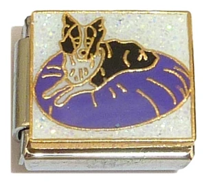 Dog On Cushion Italian Charm