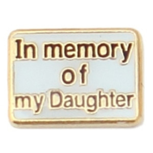 In Memory Of My Daughter Floating Locket Charm In Memory Of My Daughter Floating Locket Charm