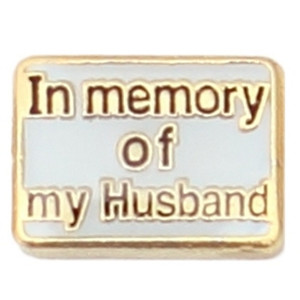 In Memory Of My Husband Floating Locket Charm In Memory Of My Husband Floating Locket Charm