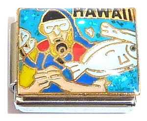Hawaii Scuba Diving Italian Charm Hawaii Scuba Diving Italian Charm