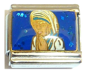 Praying Dark Blue Italian Charm