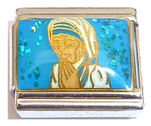 Praying Light Blue Italian Charm