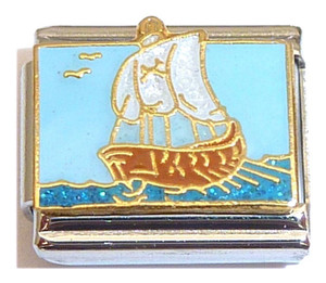 Pirate Ship Sails Italian Charm