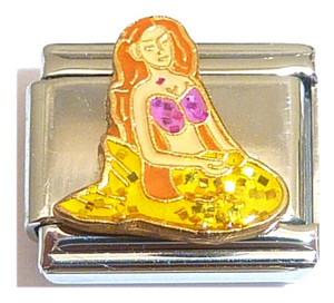 Mermaid Sitting Italian Charm