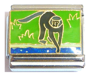 Monkey Near Water Italian Charm