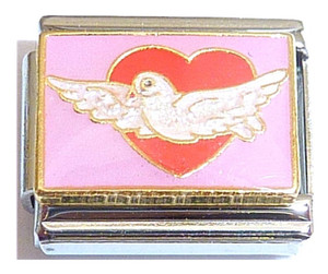 Bird Pink Background Italian Charm Bird Pink Background Italian Charm