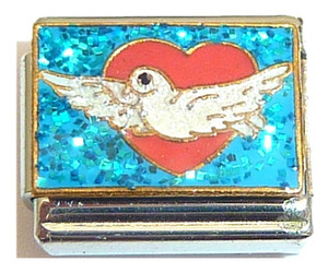Bird Blue Background Italian Charm Bird Blue Background Italian Charm