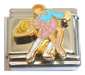 Dancing Pink Dress Blue Shirt Italian Charm Dancing Pink Dress Blue Shirt Italian Charm