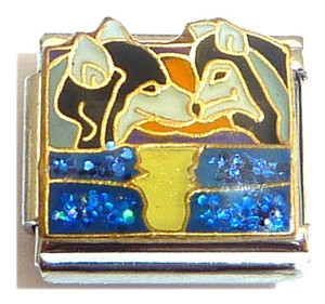 Dogs In Sunset Italian Charm