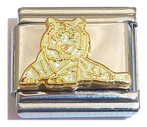 White tiger Italian Charm