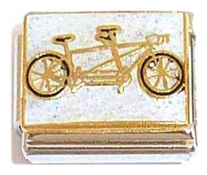 Tandem On White Background Italian Charm Tandem On White Background Italian Charm