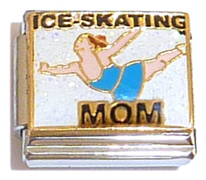 Ice Skating Mom Italian Charm