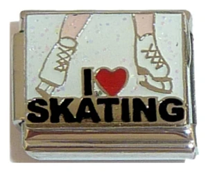 I Love Skating Italian Charm