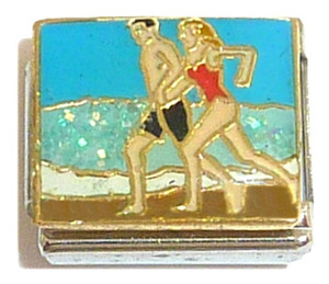 Running on Beach Italian Charm Running on Beach Italian Charm