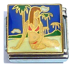Woman Sitting On Beach Italian Charm Woman Sitting On Beach Italian Charm