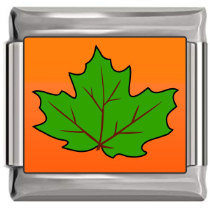 Glitter Leaf Italian Charm Glitter Leaf Italian Charm