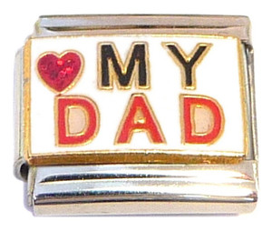 Love My Dad Italian Charm