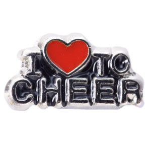 I Love To Cheer Floating Locket Charm I Love To Cheer Floating Locket Charm