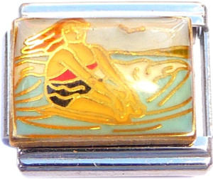 Woman Kneeling Italian Charm