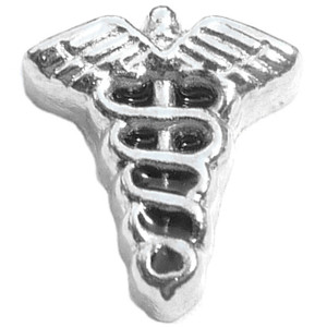 Medical Symbol Floating Locket Charm Medical Symbol Floating Locket Charm