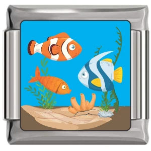 Tropical Fish Italian Charm