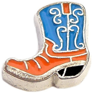 Cowboy Boot Floating Locket Charm Cowboy Boot Floating Locket Charm