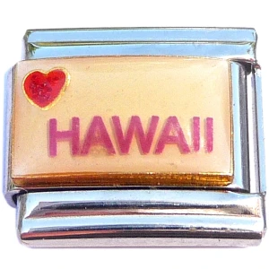 Love Hawaii Italian Charm