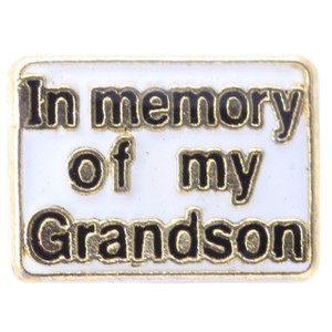 In Memory Of My Grandson Floating Locket Charm In Memory Of My Grandson Floating Locket Charm