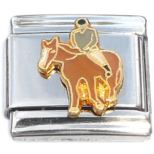 Horse Back Riding Italian Charm