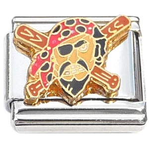 Pirate with Eye Patch Italian Charm