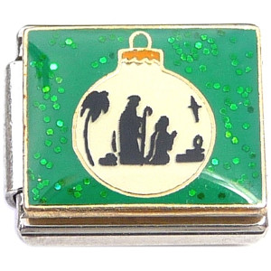 Jesus Manger Scene Ornament Italian Charm Jesus Manger Scene Ornament Italian Charm